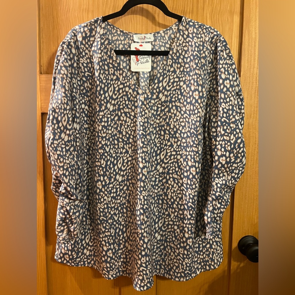 Perfectly Priscilla animal print top